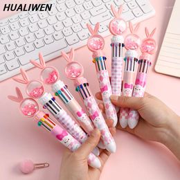 3pcs/lot Kawaii Cartoon Silicone 10 Colours Chunky Ballpoint Pen Novelty Cute Pens School Office Supply Gift Stationery
