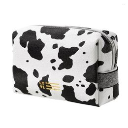 Cosmetic Bags Bag Fashionable Milk Grain Makeup Zipper Design Convenient Portable Containers Women Household Travel