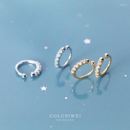 Backs Earrings Colusiwei Wedding Clip For Women 925 Sterling Silver High Quality Cubic Zirconia Tiny Ear Cuff Statement Fine Jewelry