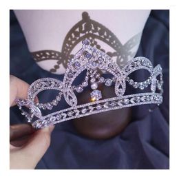 Hair Clips HIMSTORY Top Quality Brides Stunning European Zircon Tiaras Crowns Crystal Hairbands Wedding Accessories