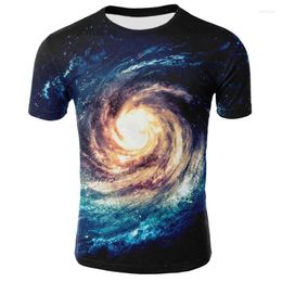 Men's T Shirts 3D Print Starry Sky Shirt Men Summer Casual Short Sleeve Tops Tees O-Neck Tshirt Fashion Streetwear T-shirt Clothes