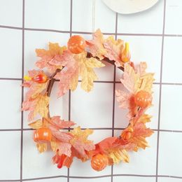 Decorative Flowers Living Room Decoration Artificial Fruit Halloween Fake Wreath Pumpkin Yellow Ornament Harvest Festival Autumn