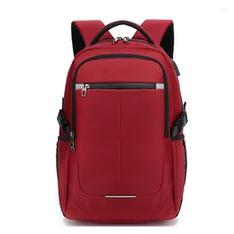 School Bags 2023 Men's USB Charging Waterproof Laptop Backpack Women's Leisure Oxford Business Bag 15.6-inch Computer