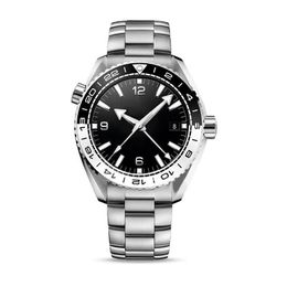 Luxury Mens Watch gmt Automatic Mechanical Movement Waterproof Stainless Steel Transparent Back Male Wristwatches