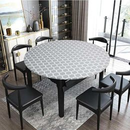 Table Cloth PVC Simple And Convenient Kitchen Catering Protection Waterproof Transparent Elastic Tablecloth Home Decoration Accessories