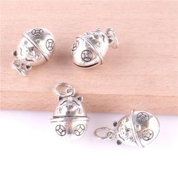 Pendant Necklaces 5pcs 23440 Vintage Chinese Rich Pig Bell Charms For Jewellery Making Craft Handmade Accessories