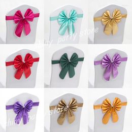 Party Decoration El Wedding Ceremony Elastic Chair Back Flower Cover Butterfly Gift Band Ribbon Washable
