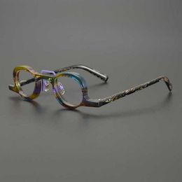 fashion classical tortoiseshell Color Japanese personalized modeling hand-made glasses frame men women height number small face