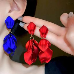 Dangle Earrings Fashion Acrylic Petal Tassel For Women European And American Personality Long Party Jewelry Accessories