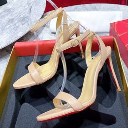 Luxury Women Sandals Refined Suola Loub Queen 100mm 120mm Elegant Lady Straps Pumps Wedding Party Summer Sexy Fashion Evening Dress Sizes 35-43 +box