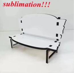 Sublimation MDF Memorial Bench for Desk Decoration Personalized Gloss White Blank Hardboard Love Bench Wholesale FY5421