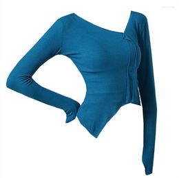Stage Wear Spring Thin Breathable Classical Dance Practice Costume Female Adult Ballet Long Sleeve Dancing Top
