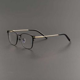 designer sunglasses sunglasses for women Japanese pure titanium handmade classic box added 99 the same S-390T full-frame business man can wear myopia glasses