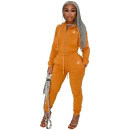 Women Tracksuits Hole pants set Long Sleeve Tops Pants Leggings 2 Two Piece Sets Jogger Outfit Sportswear Ladies Hoodie Clothes297f