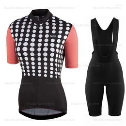 Racing Sets Women Cycling Jersey Bib Shorts Set Summer Short Sleeve Breathable MTB Bike Clothing Maillot Ropa Ciclismo Uniform Suit