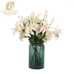 Decorative Flowers 1pcs Denisfen Artificial Fake Home Decoration Real Touch Flower Large Lily Wedding 90cm