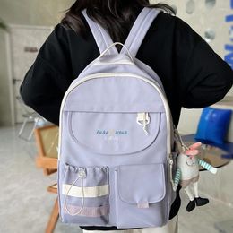 School Bags Kawaii Girl Nylon Harajuku Bag Women Cute Backpack Student Fashion Ladies Book Female College Laptop Trendy