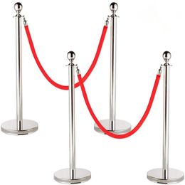 Multipurpose Metal Concierge Railing Stainless Steel Welcome Pillar Isolation Fence Warning Line For Party Wedding Road Cited