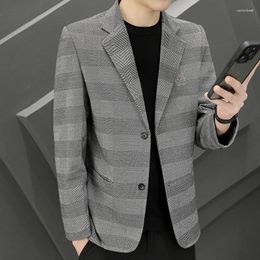 Men's Suits 2023 Boutique High-end British Wedding Fashion Trend Party Casual Korean Version Slim Handsome Suit Jacket Coat