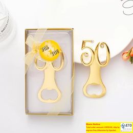 Golden Wedding Souvenirs Digital 50 Bottle Opener 50th Birthday Anniversary Gift For Guest Party Favour LX3539