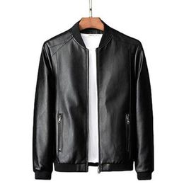 Men's Jackets Leather Jacket Bomber Motorcycle Biker PU Baseball Plus Size 8XL Fashion Causal Jaqueta MasculinoMen's