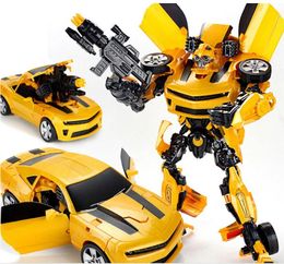 Hot Sale 42cm Robots Transformation Deformation Robot Car Model Acousto Optic Toy Action Figure Birthday Gift For Children Boys