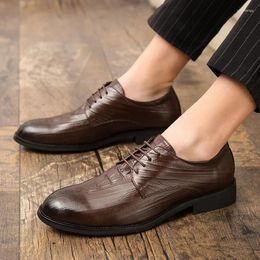 Dress Shoes Men's Business Formal Wear Work Men British Style Soft Sole Black Professional Casual Leather 2023