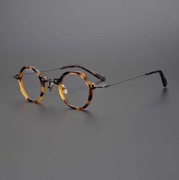 20% off for luxury designers Elegant transparent Colour Japanese high-grade irregular round glasses full frame literary myopia men women don't pick face trend