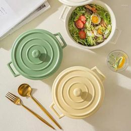 Bowls Ceramic Soup Bowl With Lid Porcelain For Soups Household Utensils Kitchen Large Ramen Supplies Accessories Dining