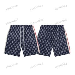 xinxinbuy Men women designer Shorts pant Double letter jacquard fabric cotton Spring summer khaki red blue black M-2XL
