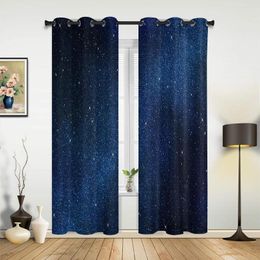 Curtain Star Galaxy Starry Sky Curtains For Bedroom Living Room Drapes Kitchen Children's Window Modern Home Decor