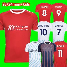 23 24 Nottingham Soccer Jersey GRABBAN Johnson Surridge 2023 2024 Men kids Forest Awoniyi AMEOBI MIGHTEN KROVINOVIC Zinckernagel LINGARD Football Shirt 16-2XL