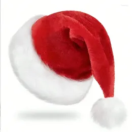 Berretti 1 pezzo Cappello di Natale Velluto Classico Babbo Natale Costume festivo unisex per feste di un anno