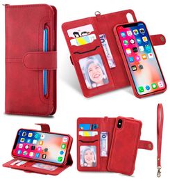 Detachable Soft TPUPU Leather Wallet Folio CasesCover for iPhone XR X 11 Pro XS MAX 8 7 6 6s Plus Flip Case Card Pocket Magnetic7047567