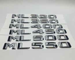 Car Stickers Chrome ML320 ML350 ML400 ML450 ML500 ML550 Rear Trunk Emblem Badge Letters For Mercedes ML Class3000841