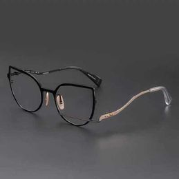 20% off for luxury designers Maruyama eyeglass handmade Personalised metal butterfly can be matched myopia glasses with large frame to show small face