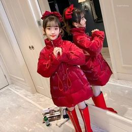 Down Coat ZHIO Big Size Winter Girls Jackets Keep Warm Thicken Autumn Hooded Zipper Outerwear Kids Clothes 3-12 Years T104