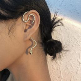 Backs Earrings 2023 Geometric Retro Ear Clips Snake-shaped Personalised Hip-hop Nightclub No Pierced Cuff For Women