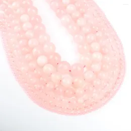 Beads Natural Semi-precious Stone Loose Pink Crystal Beadwork Bracelet Necklace Chain DIY Jewellery Making Accessories B31