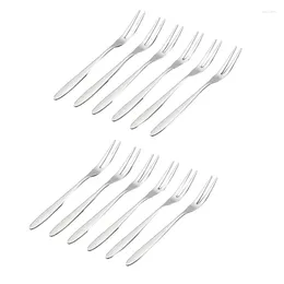 Dinnerware Sets 12 Pcs Dessert Forks 5.1 InchStainless Steel Mini Salad Fruit Fork Tasting Cocktail