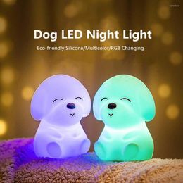 Night Lights LED Light Silicone Dimmable Rechargeable El Bedside Tabletop Colorful Decoration Ornaments Lamp Children