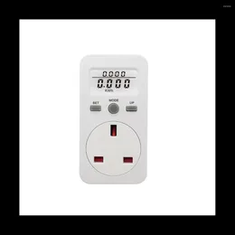 English Small Screen Power Metering Socket LCD Monitor Meter UK Plug