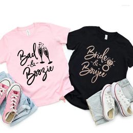 Women's T Shirts Team Bridal Shirt Ladies Aesthetic Bridesmaid Squad Ulzzang Wedding Party Top Clothing Women