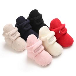 First Walkers Born Baby Girls Boot Shoes Toddler Warm Thicken Snow Boots Infant Soft Solid Color Autumn Winter 0-18M#3