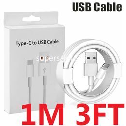 Retail Box 1M 3FT Type c Micro V8 5Pin USb-C Data Charging Cable For Samsung Galaxy S10 S20 S22 S23 Note 10 htc lg S1