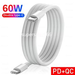 12W 60W Fast Quick Charging Cables Type-C to Type c USB C PD Cable 1m 2m Cord line For Samsung S8 S9 S10 S20 note 20 htc S1