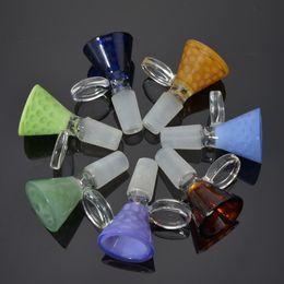 Glass Bowl Coloured smoke Herb Holder 14mm 18mm Male Joint Beautiful Slide bowls for bongs water pipe