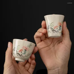 Cups Saucers 1pc Ceramic Tea Cup Bowl Chinese Style Household Porcelain Afternoon Teacup Espresso Pottery