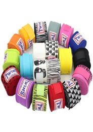 2pcspack 5m Cotton Kick Boxing Bandage Wrist Straps Sports Sanda Taekwondo Hand Gloves Wraps Bandagem Muay Thai1075138