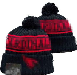 Men Knitted Cuffed Pom Arizona Beanies ARI Bobble Hats Sport Knit Hat Striped Sideline Wool Warm BasEball Beanies Cap For Women A2